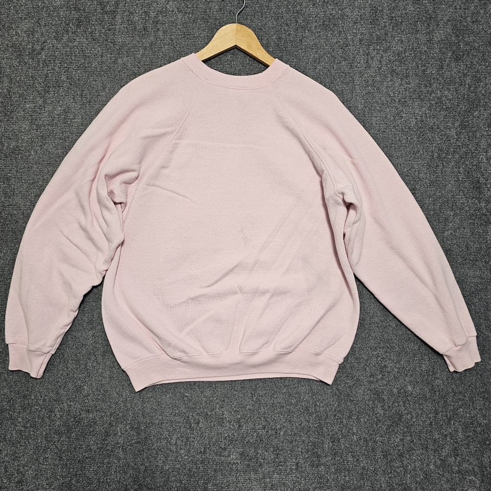 Vintage 90s Hanes Kids For Sale Goat Funny Pink Crewneck Sweater XL USA Made - Picture 6 of 16